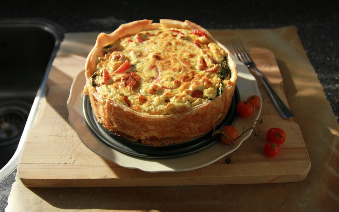 Delicious Vegetarian Quiche with Swiss Cheese Recipe